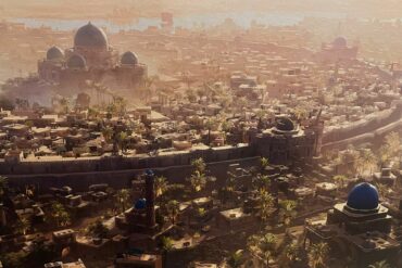 The round city of Baghdad from Assassin's Creed Mirage, presented at the exhibition in partnership with Ubisoft at the Arab World Institute in Paris, February 27, 2024. Credits: Sara Trabi